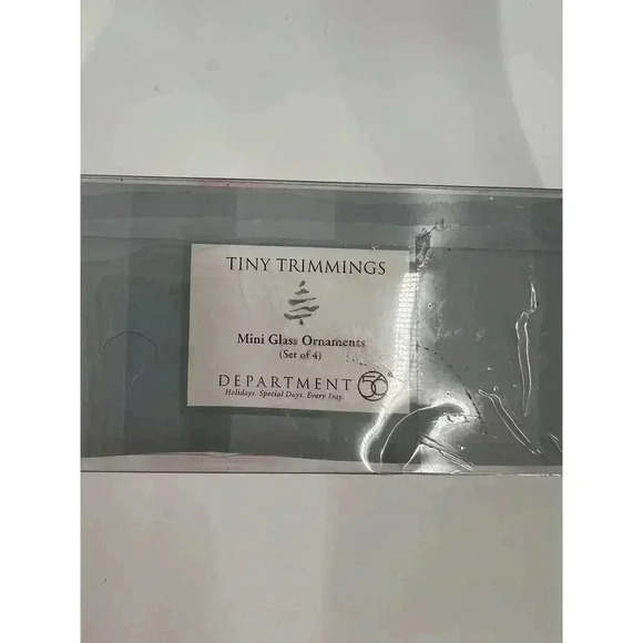 In Box 2002 Dept 56 Tiny Trimmings Glass Ornaments 4 Pc Seamstress Sewing - Picture 2 of 16